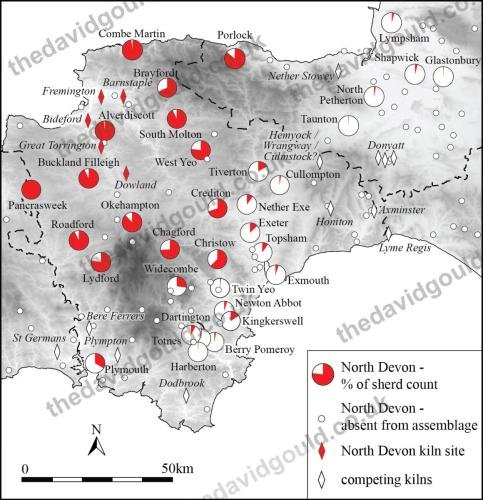 Distribution of North Devon Ware