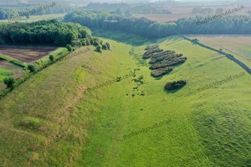 Medieval grange and rabbit warren at Tilbury Hollow, Glos.